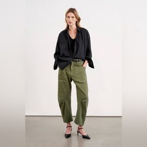 Nili Lotan Shon Pant Camo Green Size 8